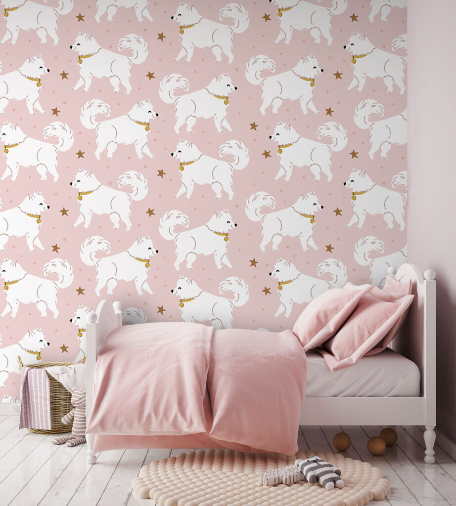 Pattern of white dogs Pattern of white dogs