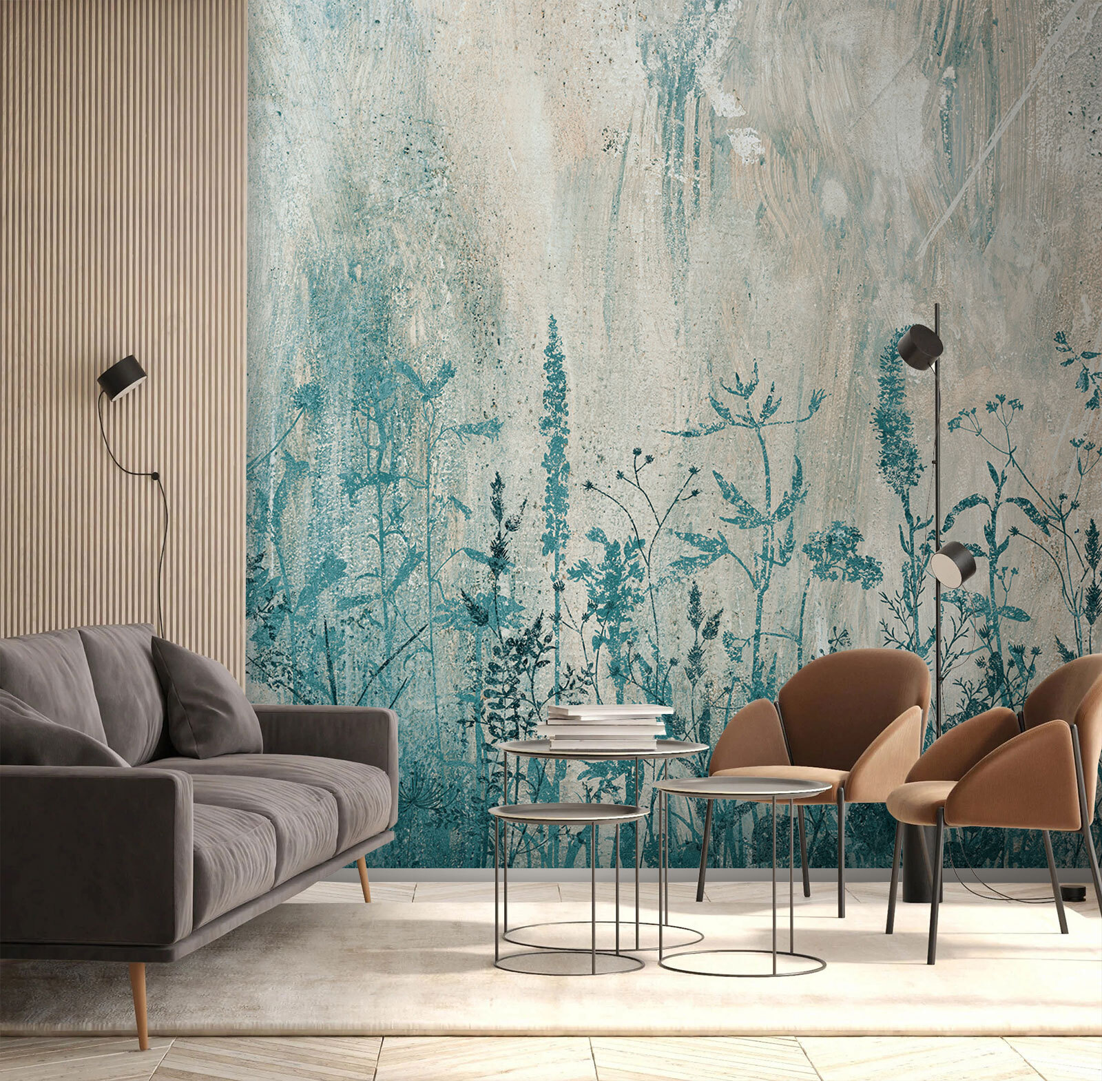 Botanical silhouettes in serene hues Botanical silhouettes in serene hues