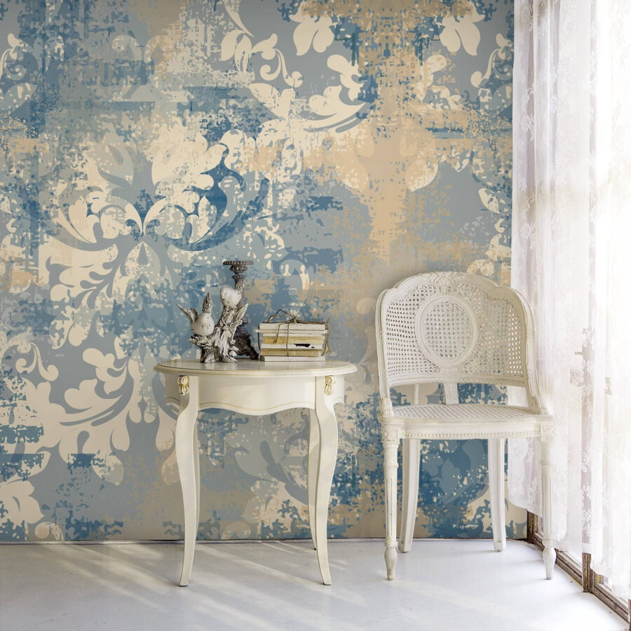 Desenho elegante de padrão floral vintage.