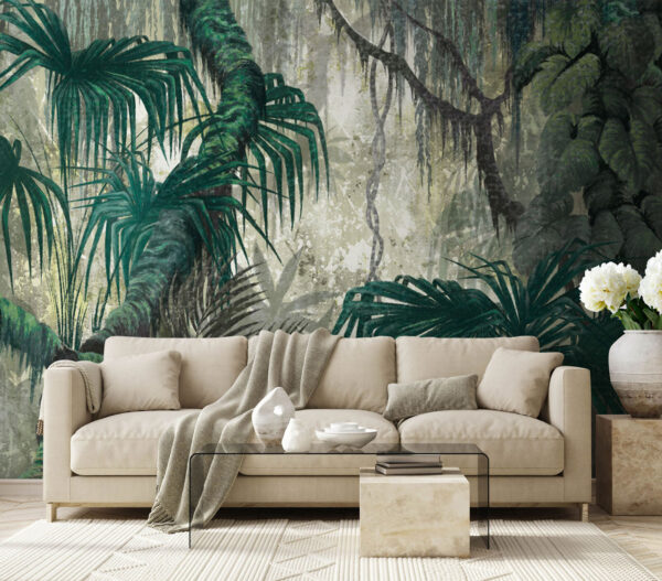 Pintura de uma floresta Pintura de uma floresta