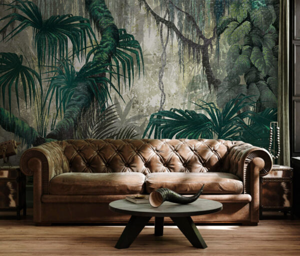 Pintura de uma floresta Pintura de uma floresta