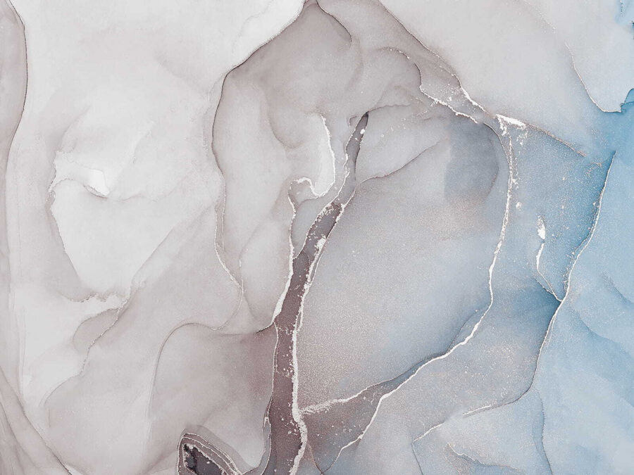 Formas abstractas fluidas em tons suaves.