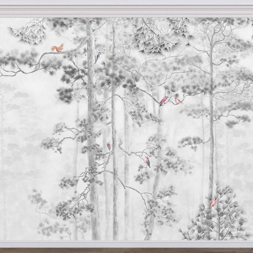 Group of birds on trees Group of birds on trees