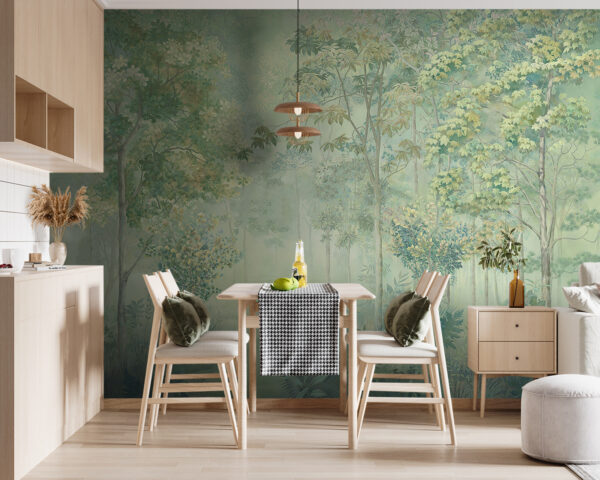 Pintura de uma floresta Pintura de uma floresta