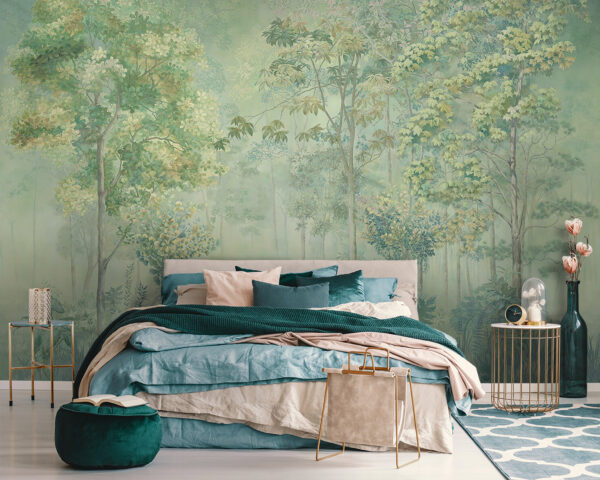 Pintura de uma floresta Pintura de uma floresta