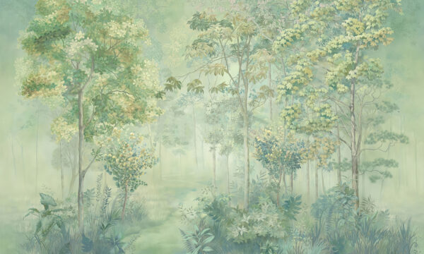 Pintura de uma floresta Pintura de uma floresta