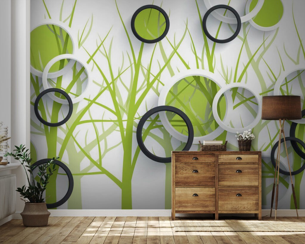 u78082pig41 1024x819 - Papel de parede com círculos e árvores - tegory