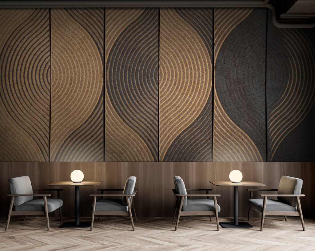 Flowing lines in earthy tones