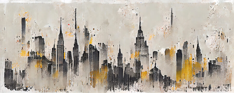 Pintura de uma cidade