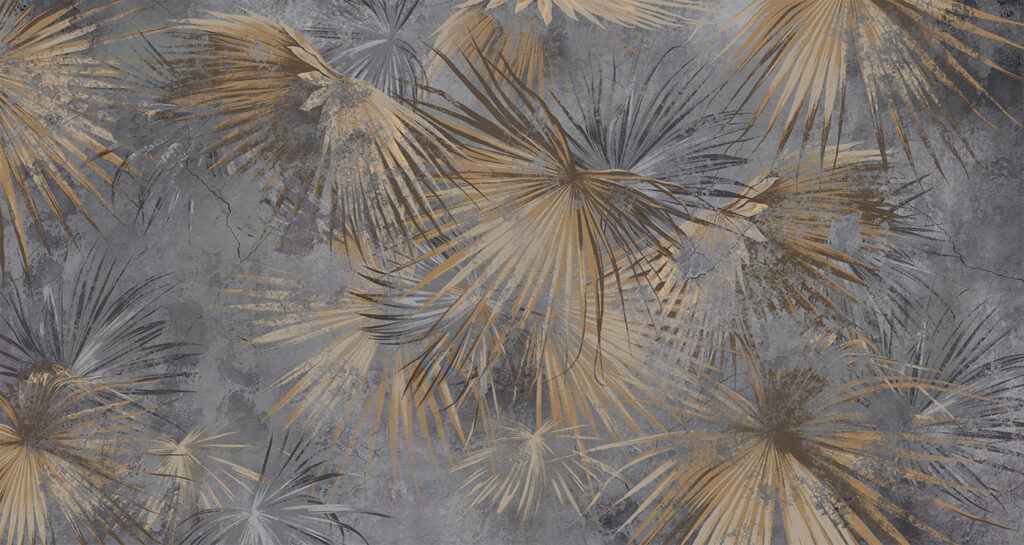 Papel de parede com folhas de palmeira Papel de parede com folhas de palmeira