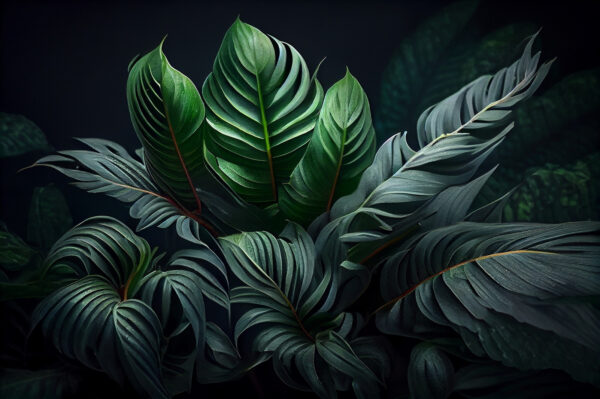Vegetação luxuriante em sombras suaves Vegetação luxuriante em sombras suaves