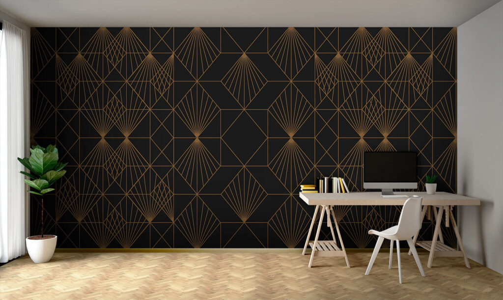 Elegant metallic geometric pattern design