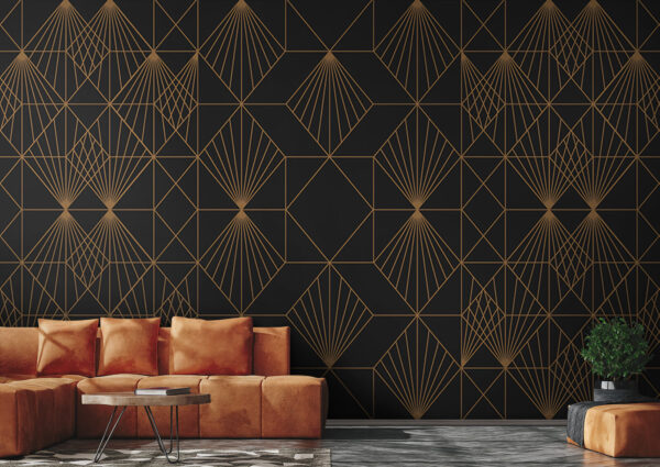 Design elegante com padrão geométrico metálico Design elegante com padrão geométrico metálico