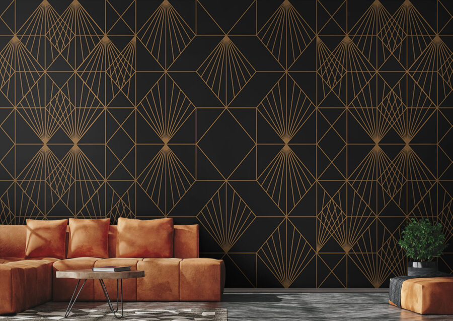 Design elegante com padrão geométrico metálico Design elegante com padrão geométrico metálico