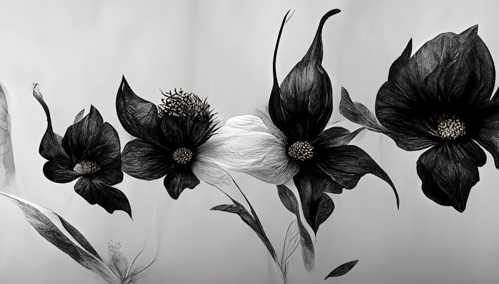 Flor a preto e branco Flor a preto e branco