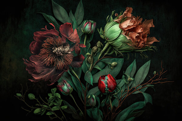 Flores elegantes com texturas ricas. Flores elegantes com texturas ricas.