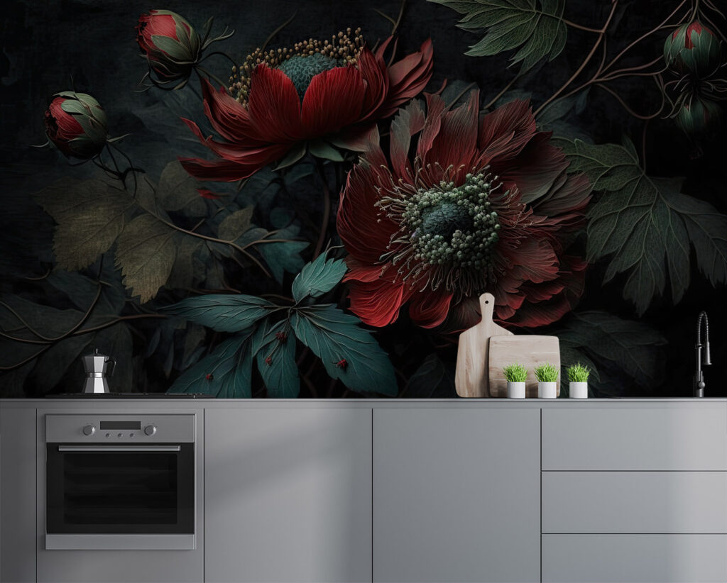 Dark blooms in a moody setting Dark blooms in a moody setting