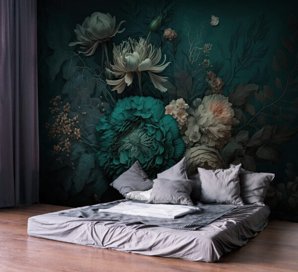 Composição floral elegante com tons profundos. Composição floral elegante com tons profundos.