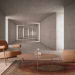 Papel de parede Corredor comprido com luz a atravessar