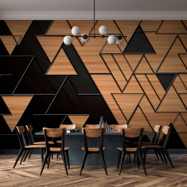 Padrão triangular preto e castanho Padrão triangular preto e castanho