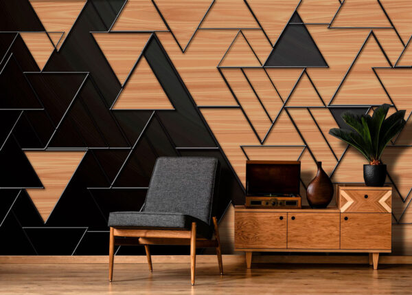 Padrão triangular preto e castanho Padrão triangular preto e castanho