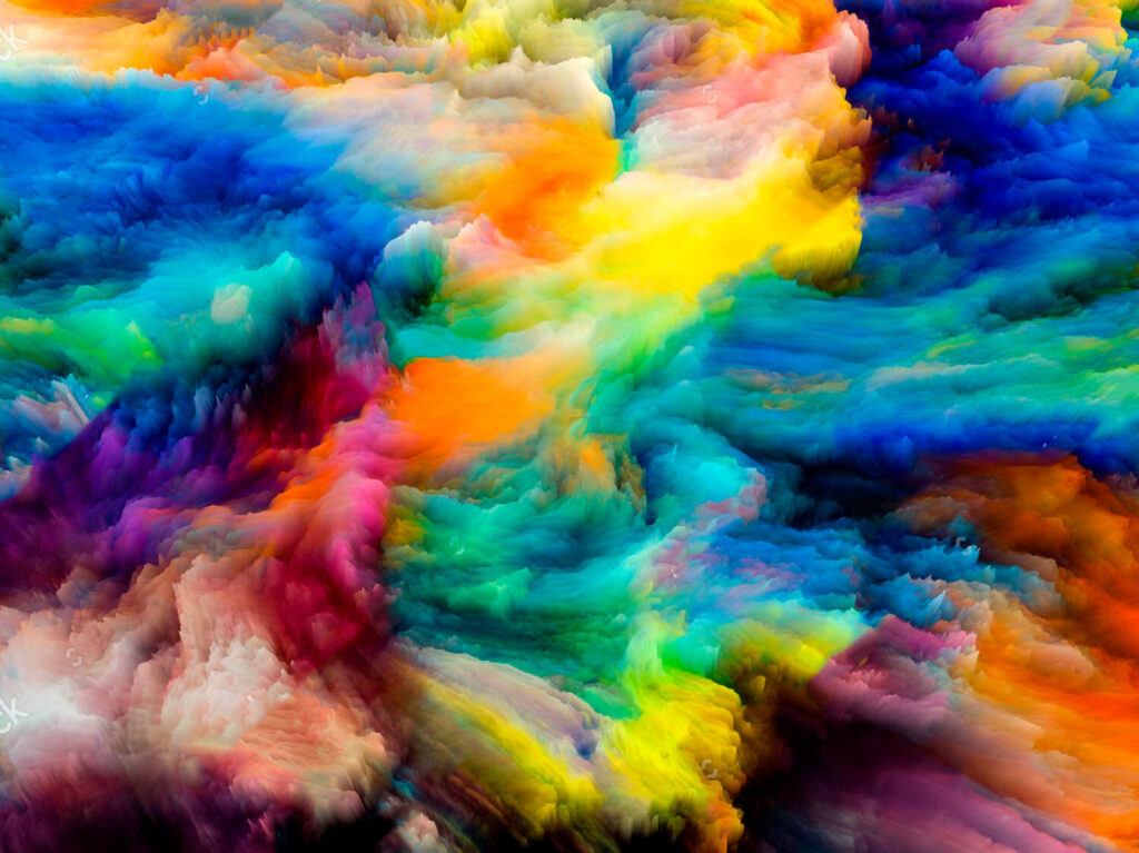 Nuvem de tinta colorida Nuvem de tinta colorida