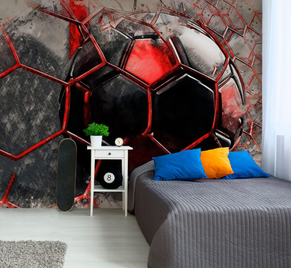 Bola de futebol numa rede Bola de futebol numa rede