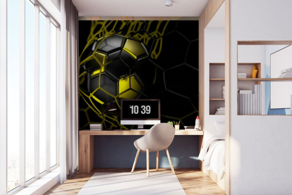 Bola de futebol numa rede Bola de futebol numa rede