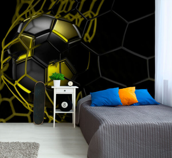 Bola de futebol numa rede Bola de futebol numa rede