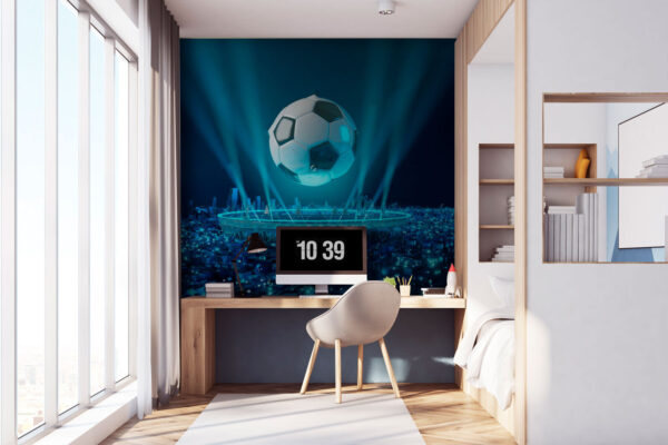 Papel de parede Bola de futebol por cima de um estádio (REF: u72793) Papel de parede Papel de parede Bola de futebol por cima de um estádio (REF: u72793)