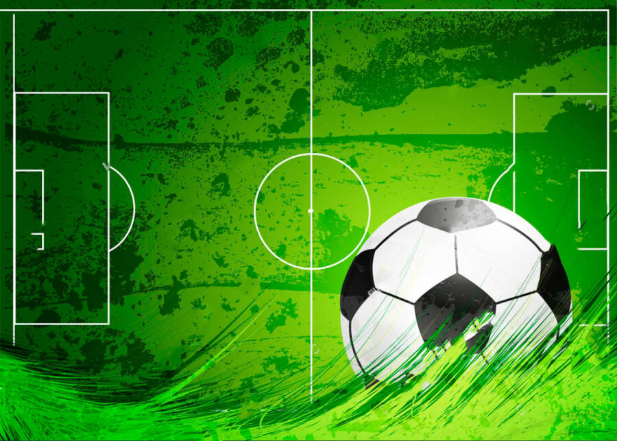 Papel de parede Bola de futebol num campo verde - Image 4