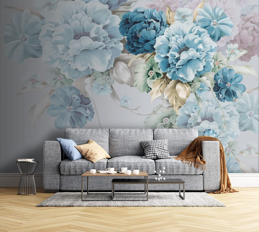 Papel de parede Arranjo floral elegante em tons suaves. - Image 2