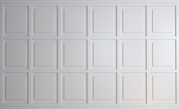Parede branca com azulejos quadrados Parede branca com azulejos quadrados