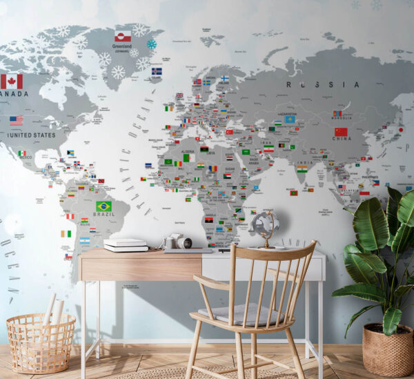 Mapa do mundo com bandeiras Mapa do mundo com bandeiras