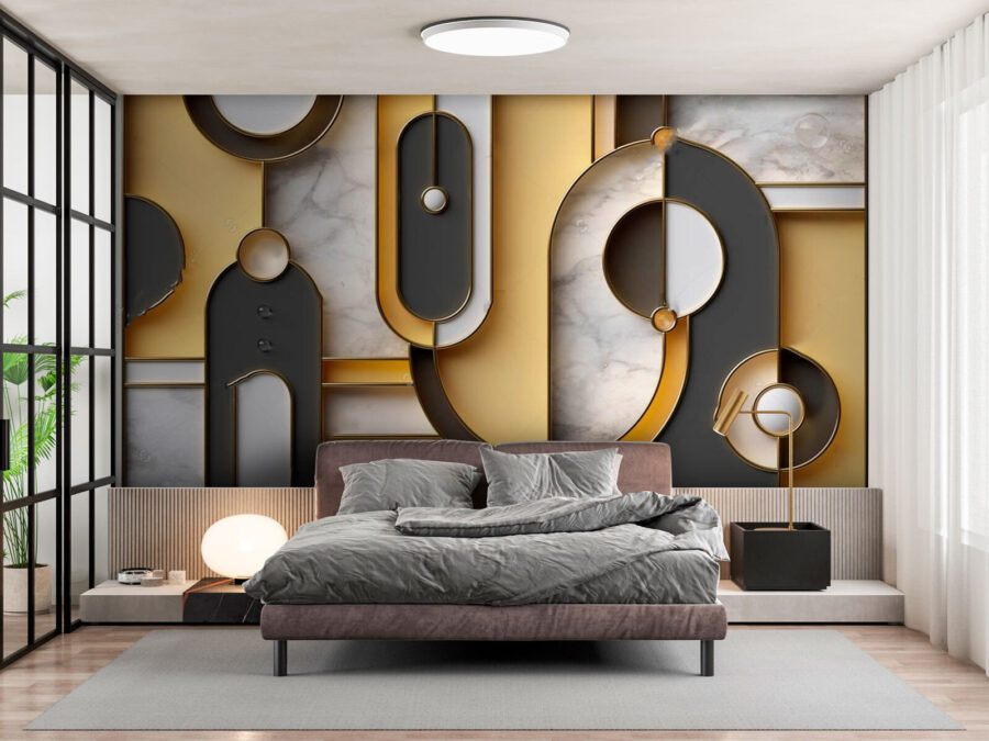 Obra de arte com diferentes formas e cores Obra de arte com diferentes formas e cores