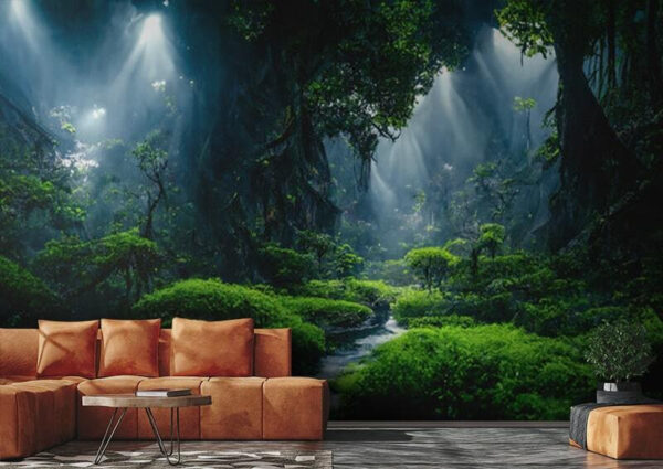 Riacho numa floresta com árvores e plantas u72430pig1m 600x425 - Riacho numa floresta com árvores e plantas