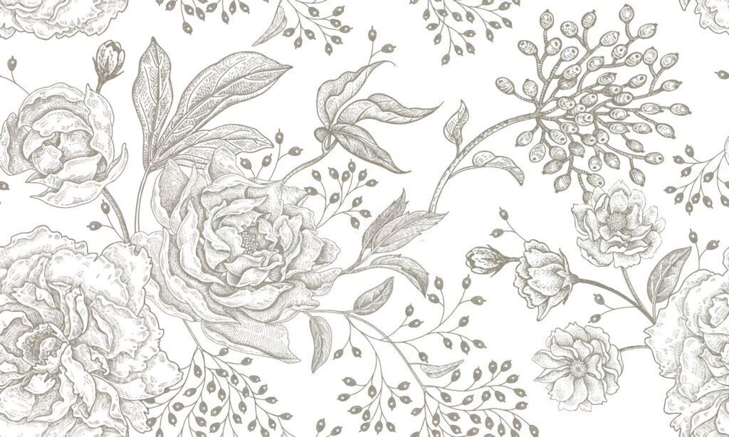 Padrão floral delicado sobre um fundo claro Padrão floral delicado sobre um fundo claro