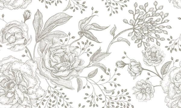 Padrão floral delicado sobre um fundo claro Padrão floral delicado sobre um fundo claro