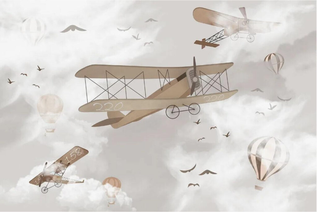 Grupo de aviões no céu Grupo de aviões no céu