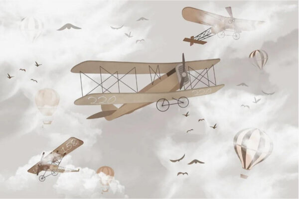 Grupo de aviões no céu Grupo de aviões no céu