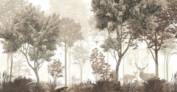 Floresta com árvores e plantas Floresta com árvores e plantas