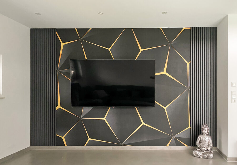 Papel de parede Padrão triangular preto - Image 3
