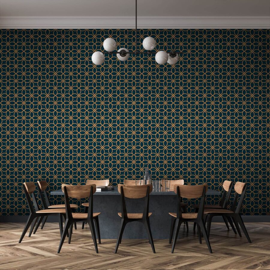 Papel de parede Padrão de círculos e linhas