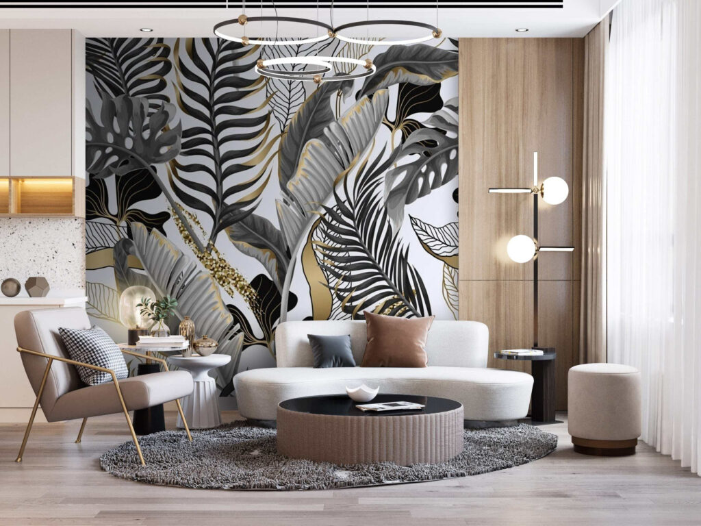 Pattern of leaves and flowers Pattern of leaves and flowers