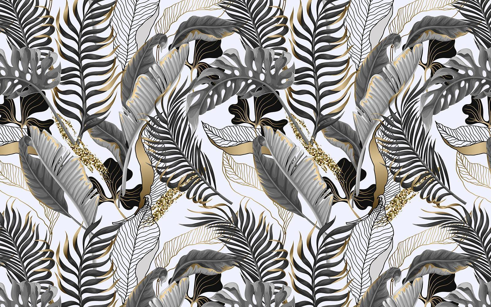 Pattern of leaves and flowers Pattern of leaves and flowers