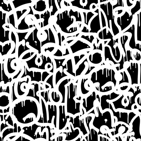 Graffiti a preto e branco Graffiti a preto e branco