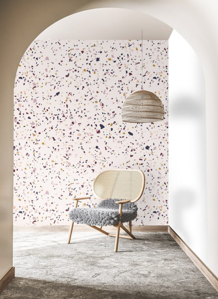 Pink speckled surface with small specks Pink speckled surface with small specks