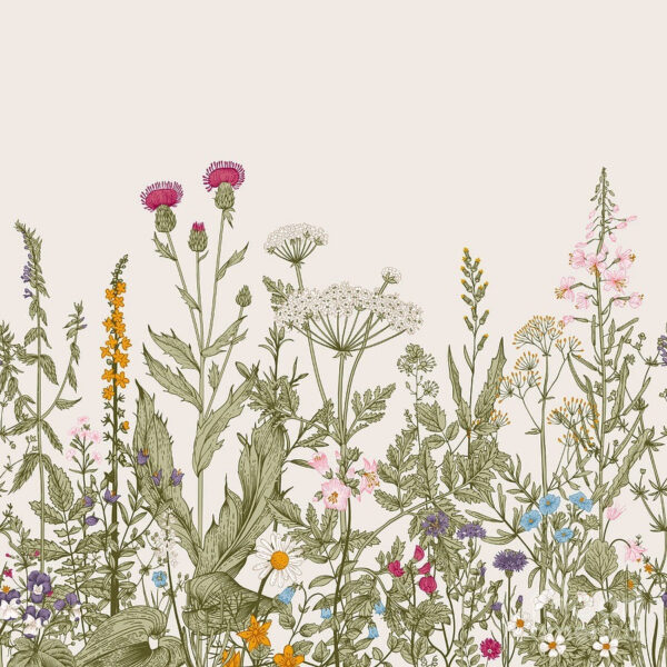 Fileira de flores e plantas Fileira de flores e plantas