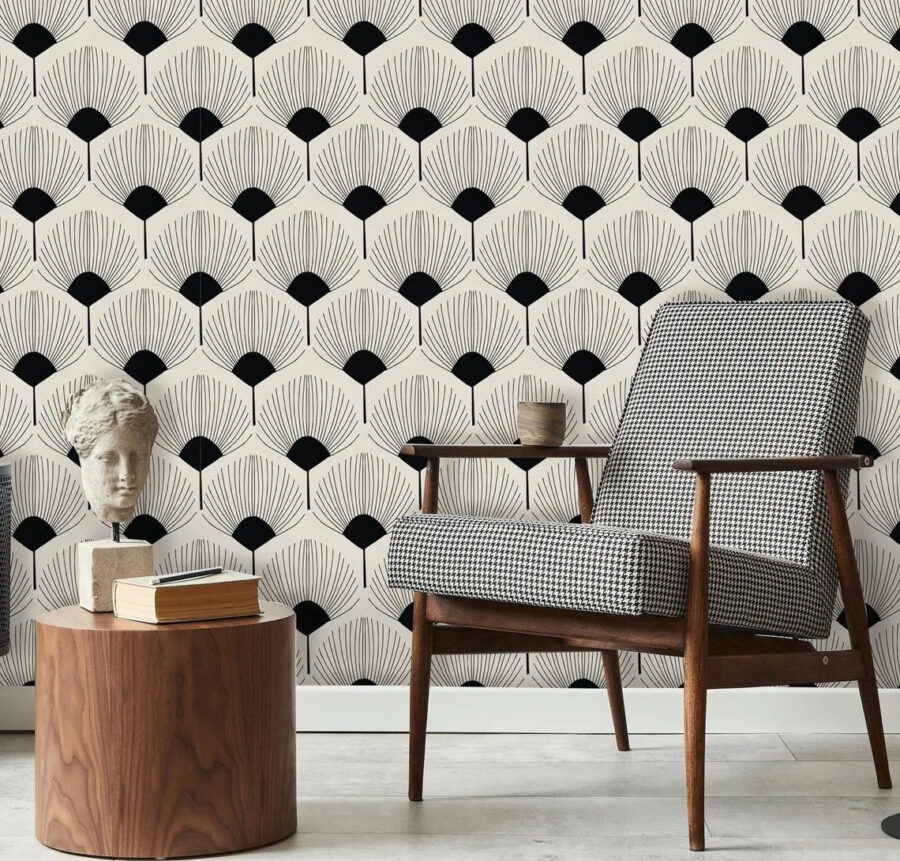 Padrão de hexágonos sobre um fundo preto