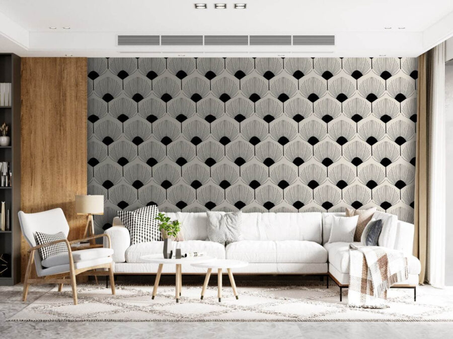 Padrão de hexágonos sobre um fundo preto